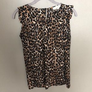 Ann Taylor Loft Animal Print Top Size XS